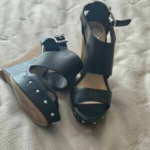 Black Vince Camuto platforms